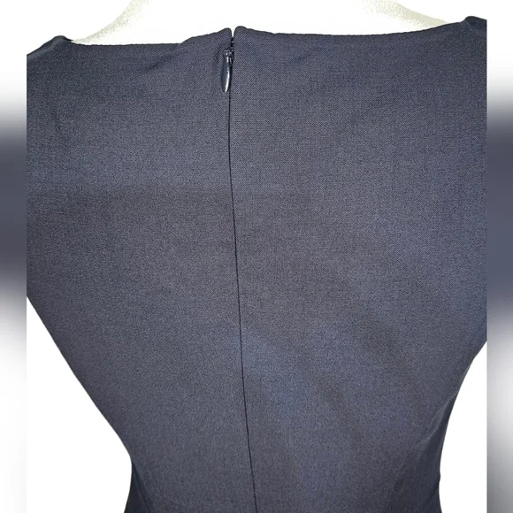 Carolina Herrera Navy Blue Sleeveless Silhouette career work Dress Size 2 Italy - Picture 9 of 12